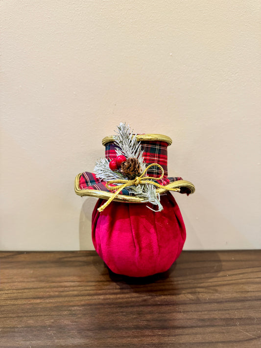 Christmas velvet ornament