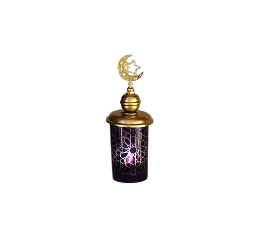 Illuminated Crescent purple Lantern