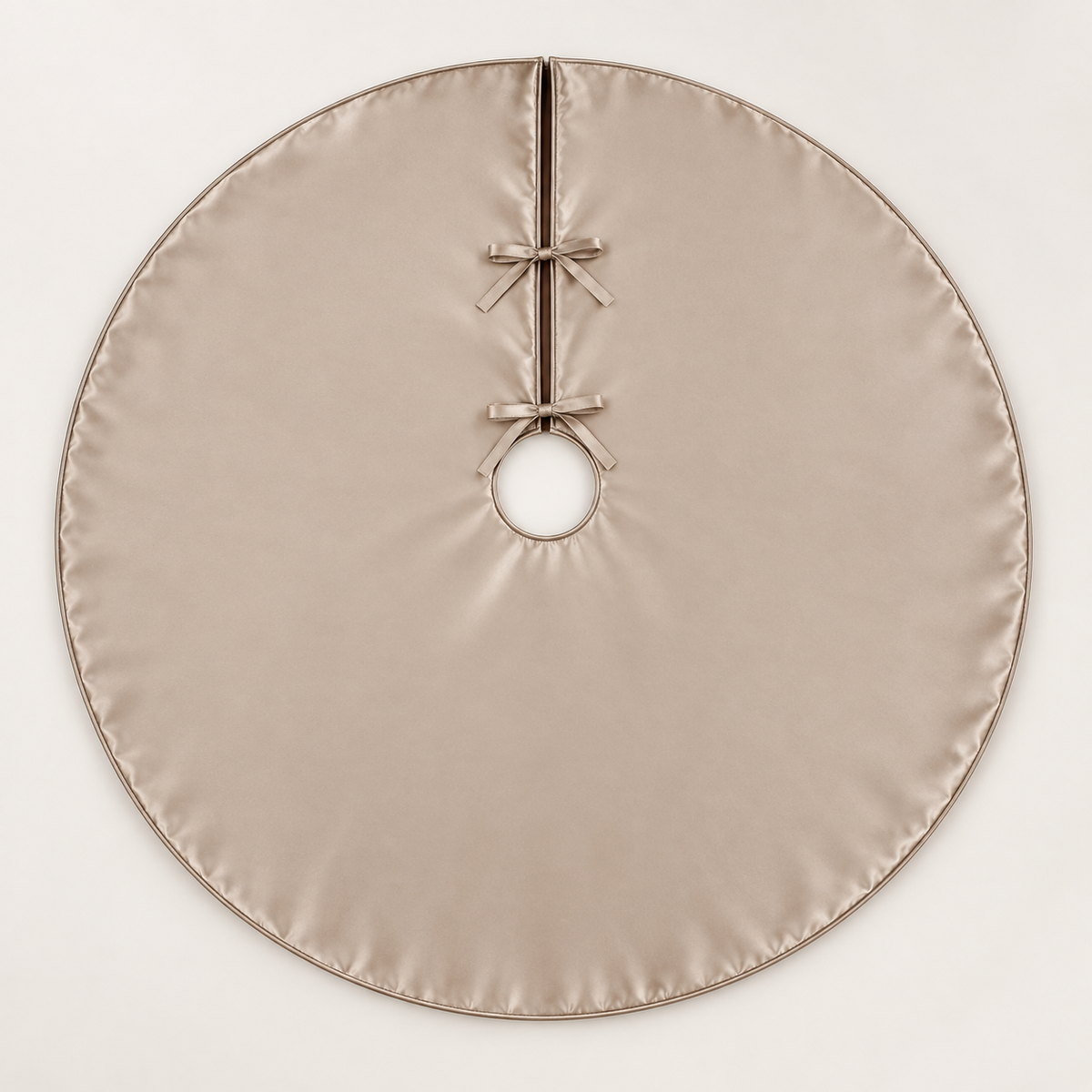 Champagne Satin Christmas Tree Skirt