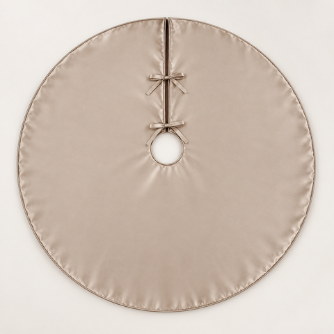 Champagne Satin Christmas Tree Skirt