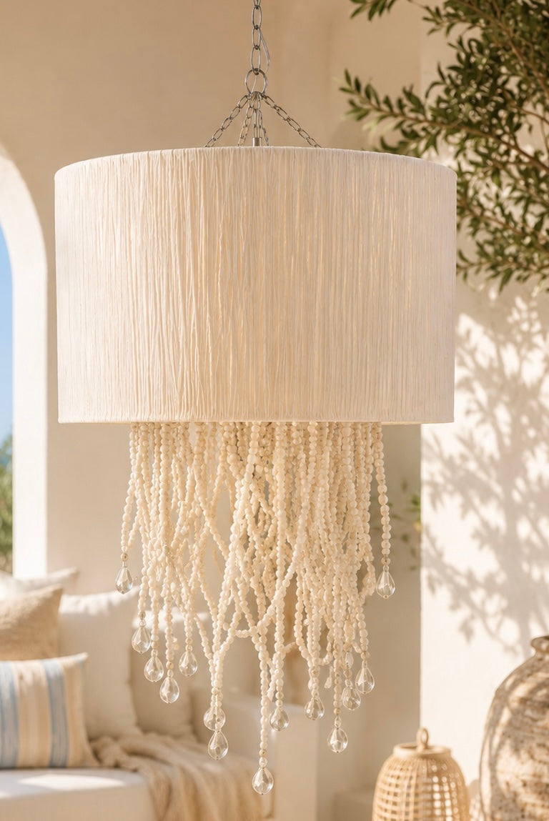 Beaded Fringe Pendant Chandelier