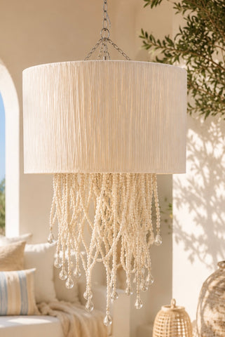 Beaded Fringe Pendant Chandelier