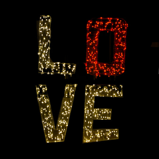 Valentine Lighting Love word