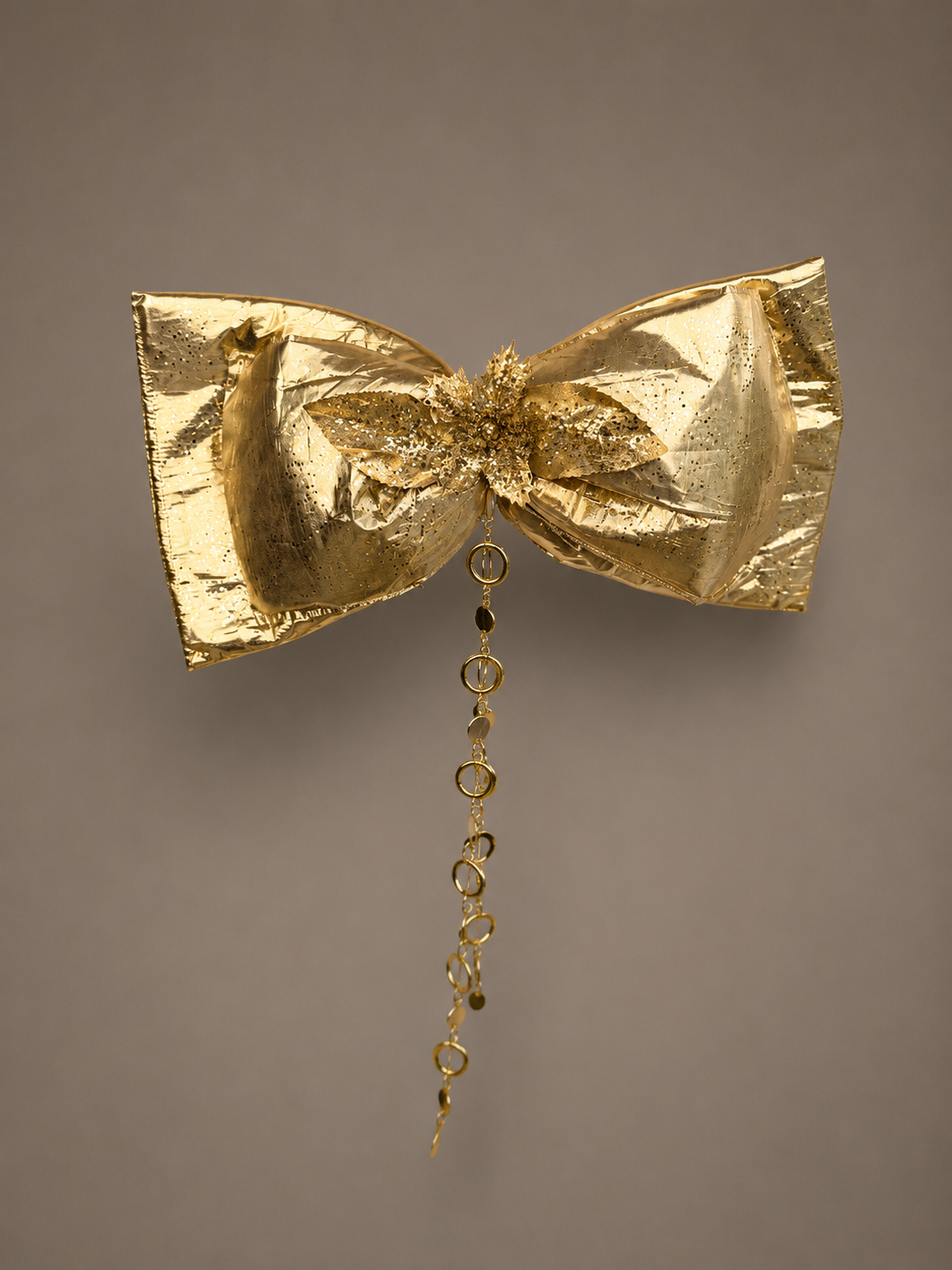 Metallic Gold Christmas Bow