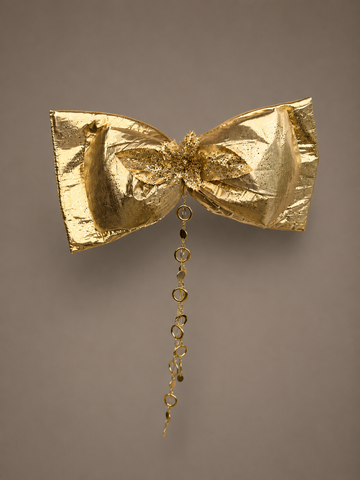 Metallic Gold Christmas Bow