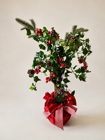 Holly Berry Christmas Tree Arrangement