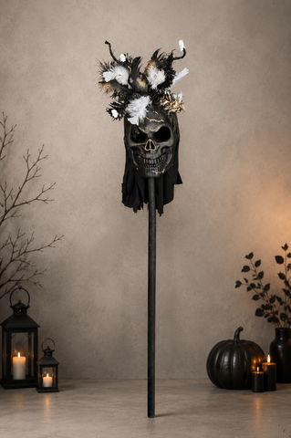 Feathered Skull Staff