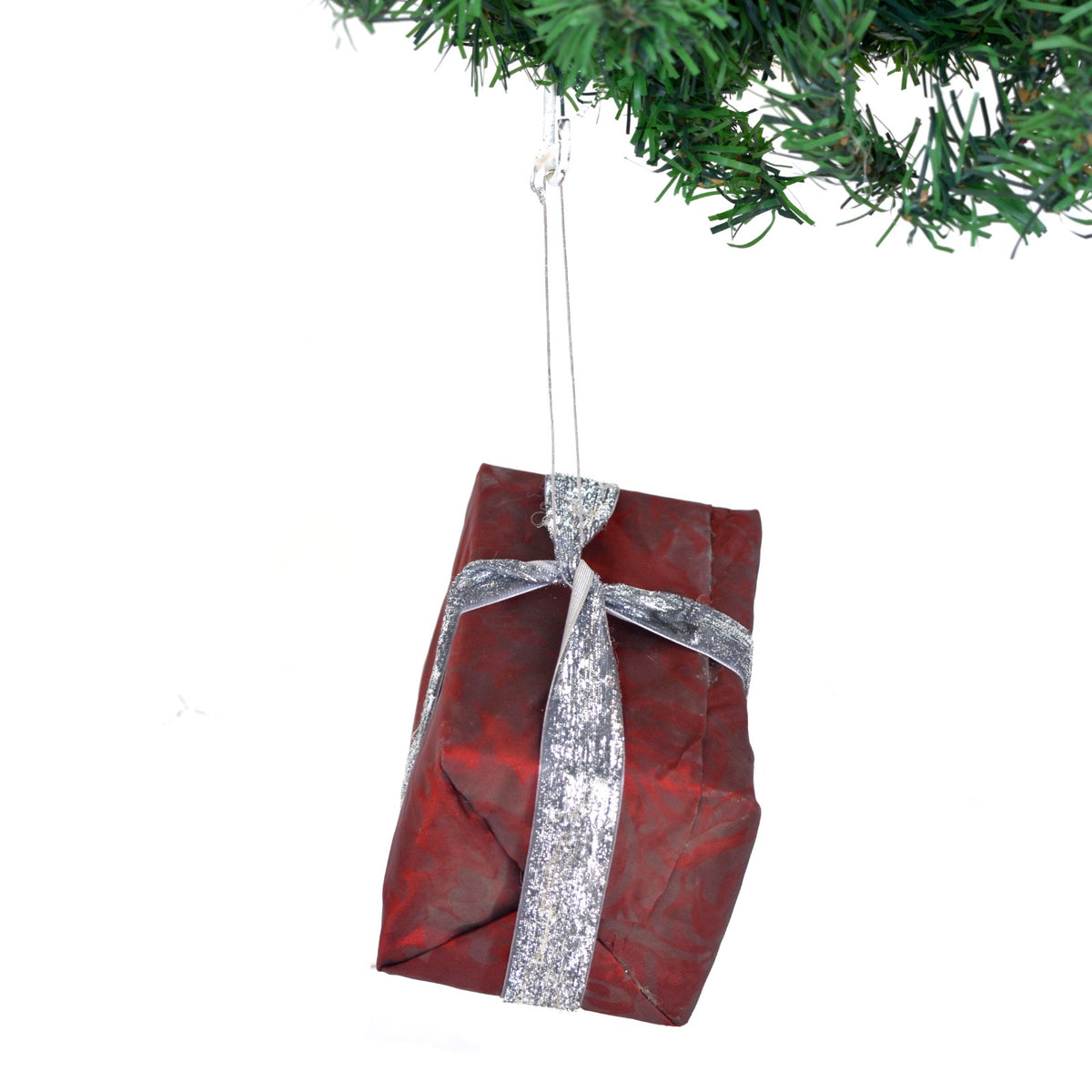 Red & Silver Christmas Gift Ornament