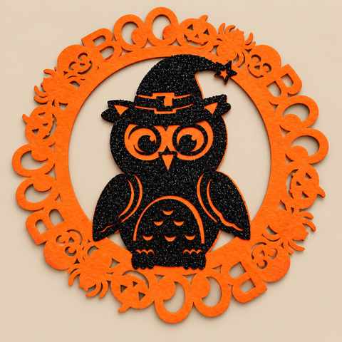 Halloween Witch Owl Wall Decoration