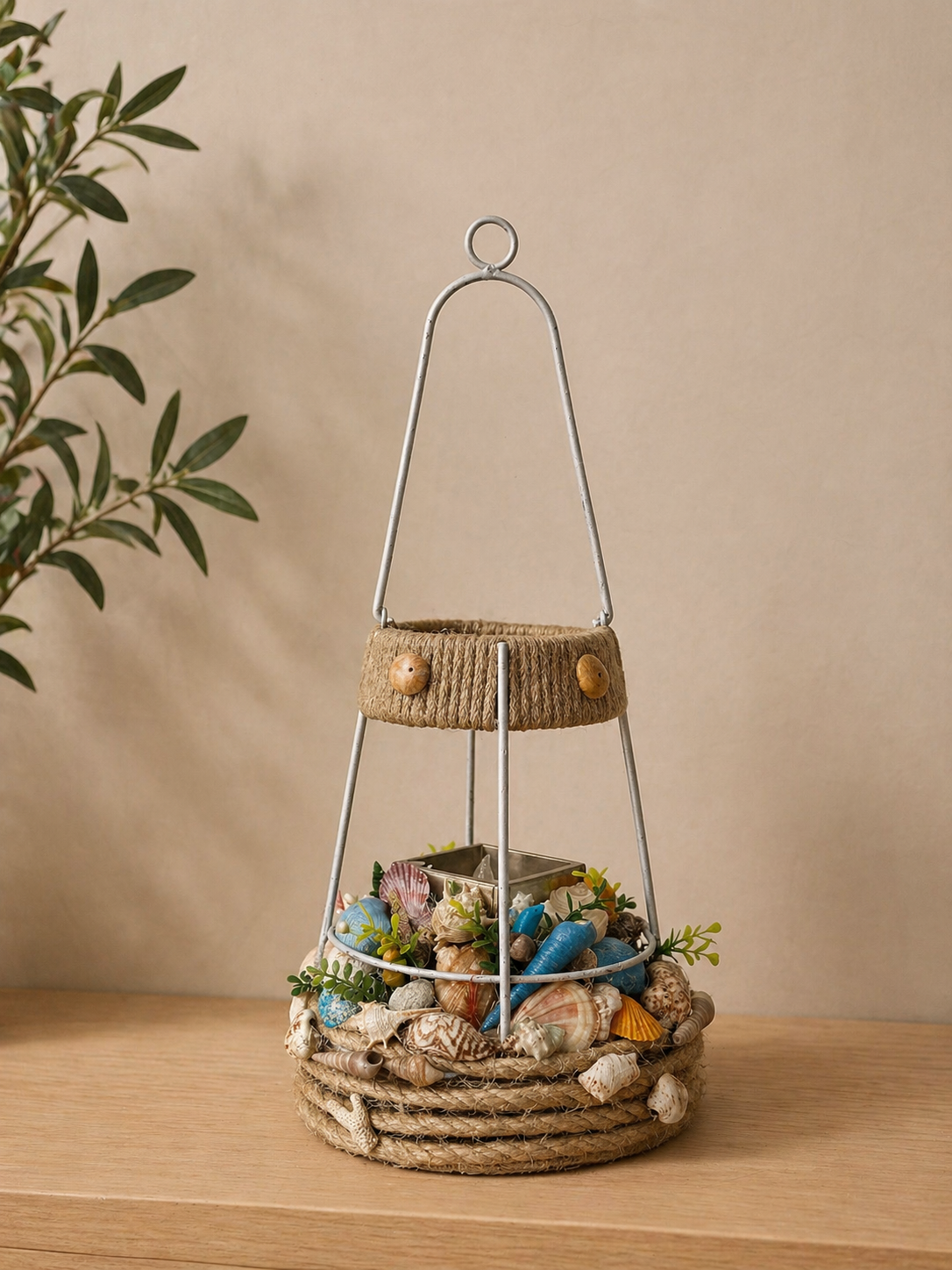Coastal Rope Lantern Holder