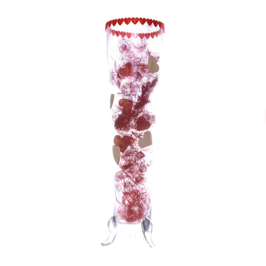 Red Valentine Vase with Hearts Shape