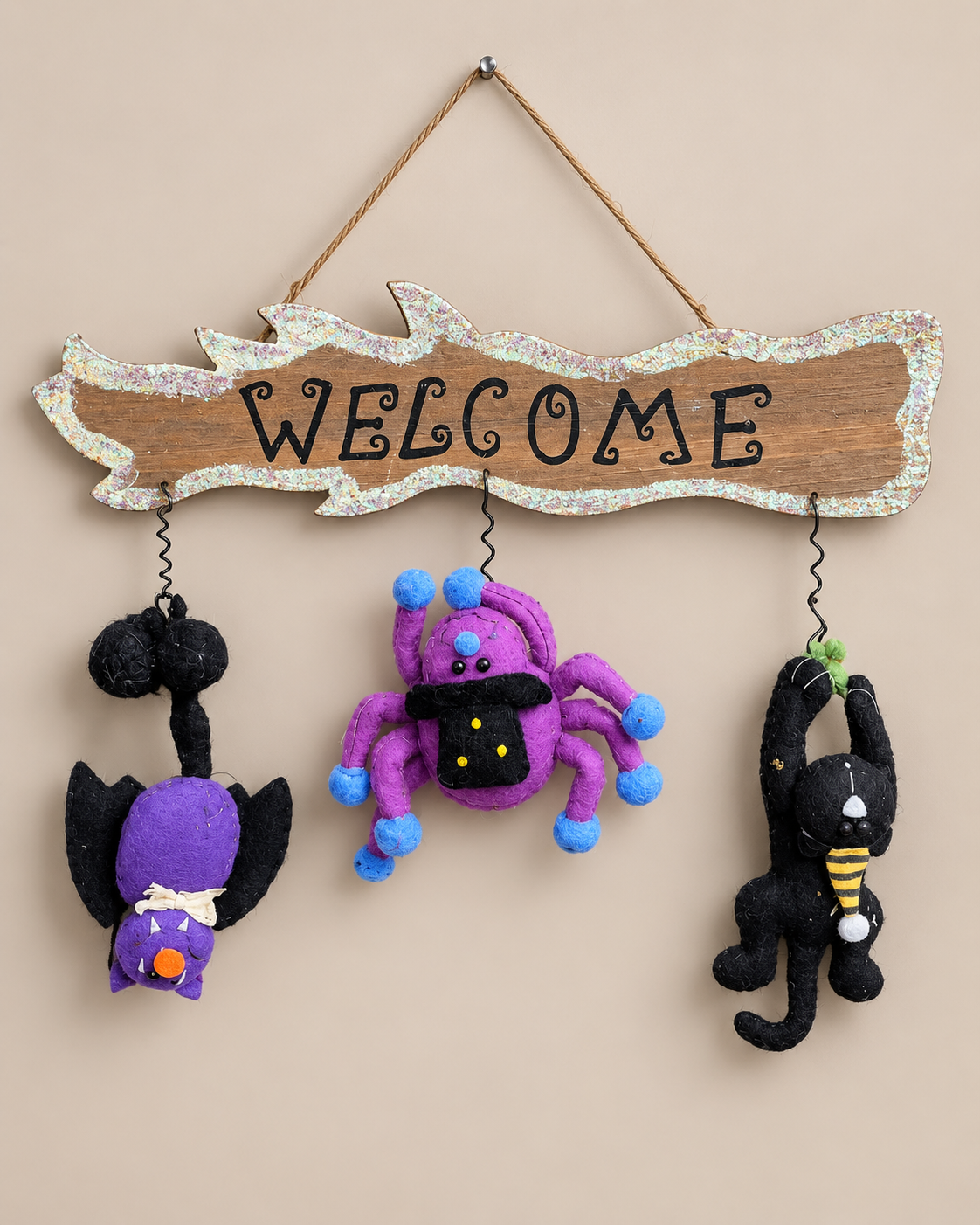Halloween Welcome Hanging Sign
