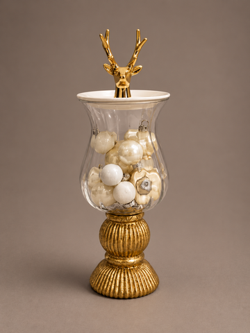 Reindeer Ornament Display Jar