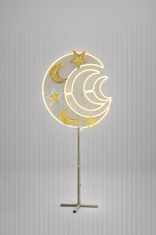 Crescent Halo Light Stand