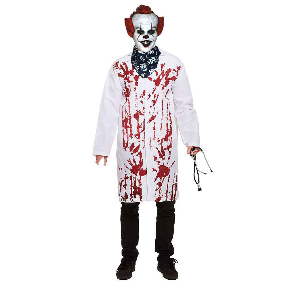 Bloody doctor coat with penny wise mask