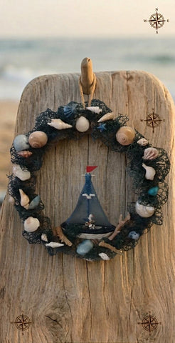 Sailboat Coastal Wreath