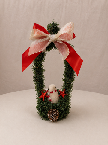 Bird & Bow Christmas Wreath