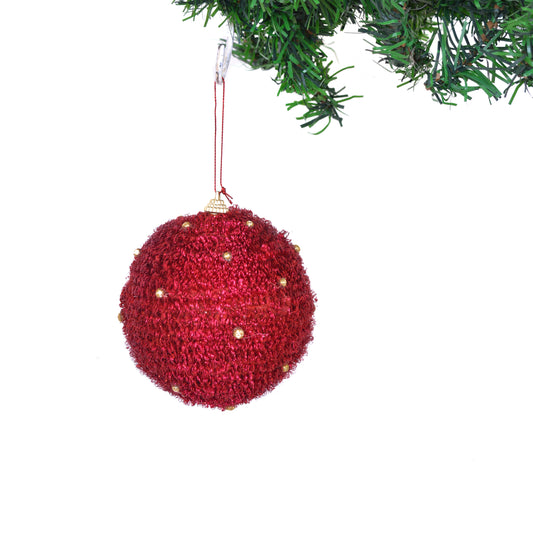 Christmas beads & glitter red ball