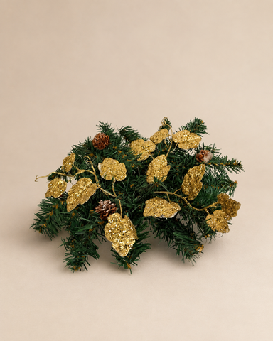 Golden Leaf Christmas Centerpiece