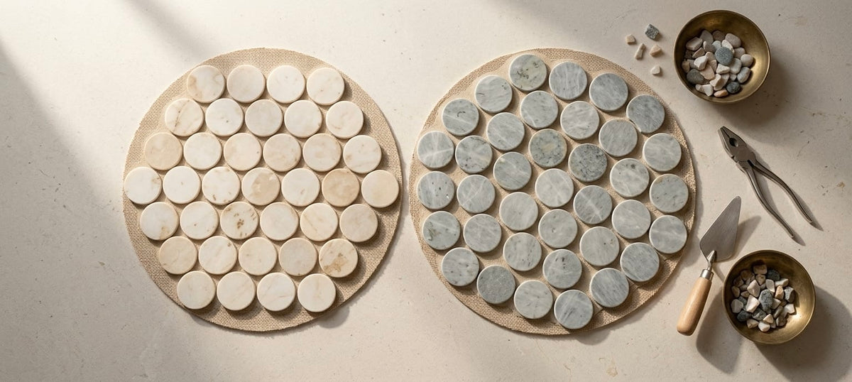 Marble Stone Round Trivets