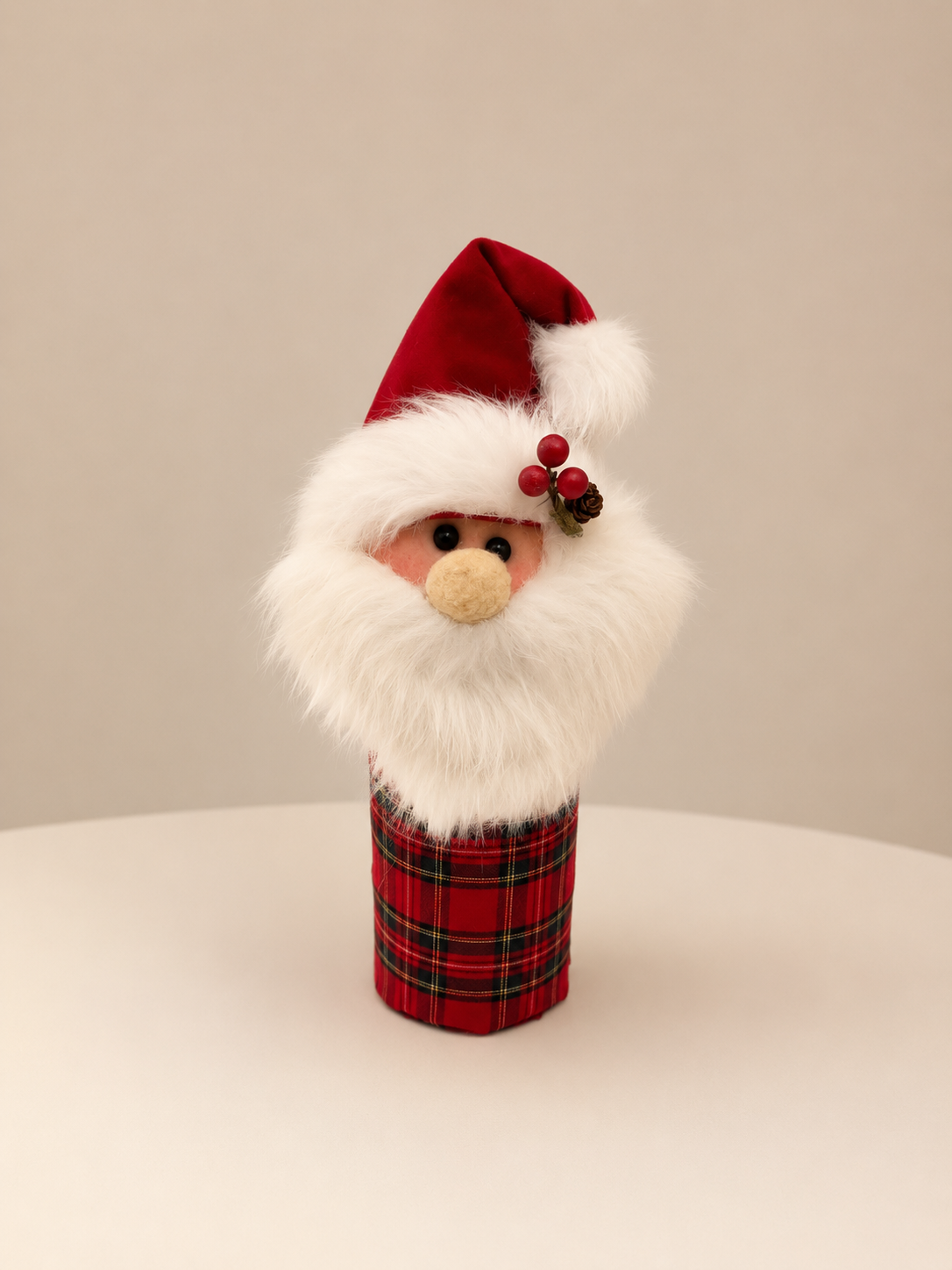 Tartan Santa Christmas Decoration