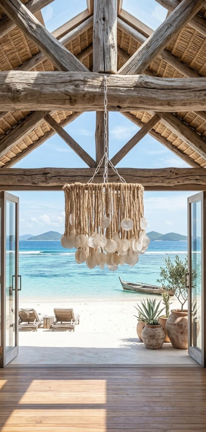 Coastal Shell Chandelier