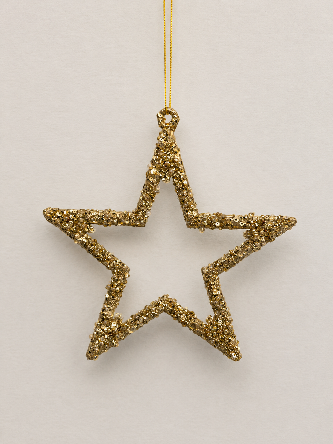 Antique Gold Sequin Star Ornament