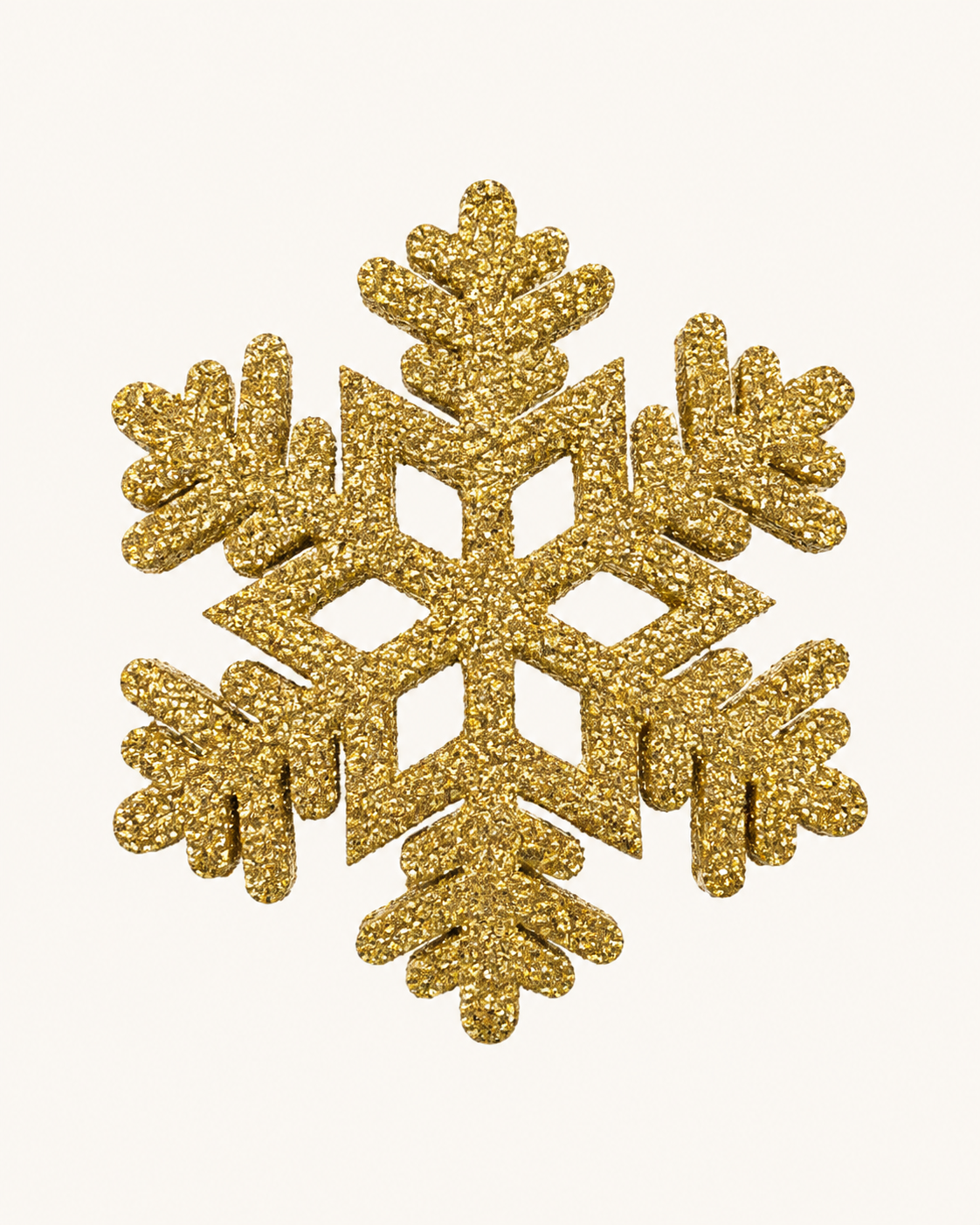 Gold Glitter Snowflake Tree Topper