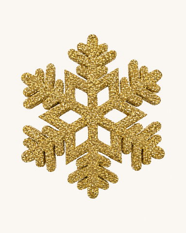 Gold Glitter Snowflake Tree Topper