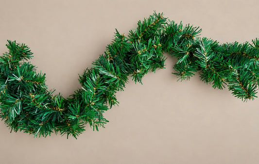 Green & Gold Christmas Garland – 2.7 M
