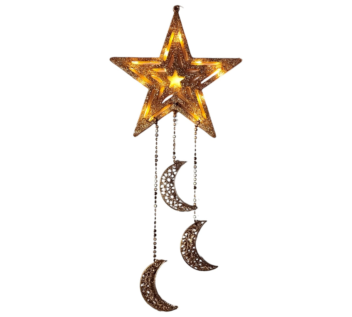 Golden dangling Ramadan Star