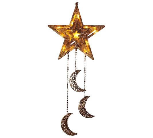 Golden dangling Ramadan Star