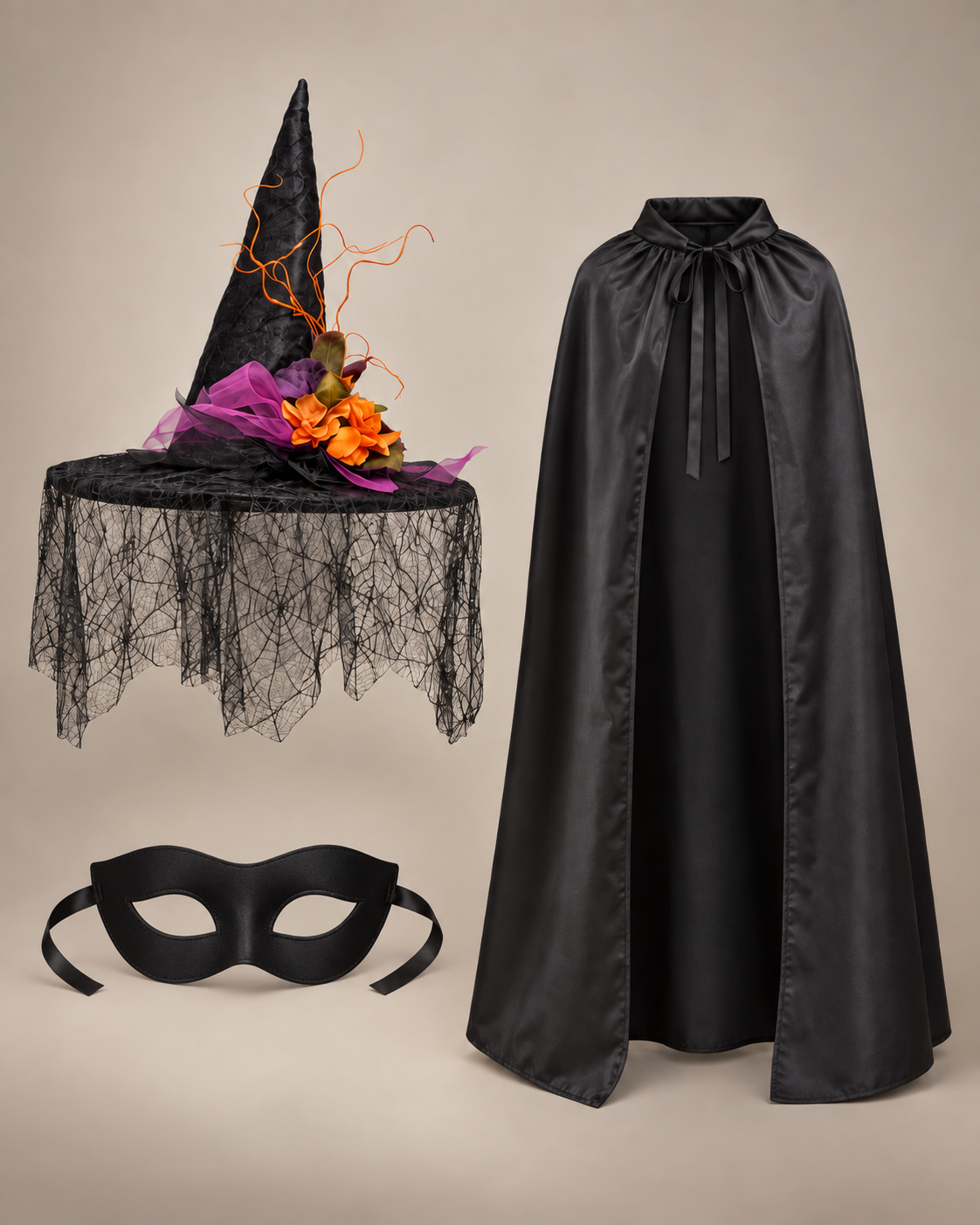 Orange Floral Witch Costume Set