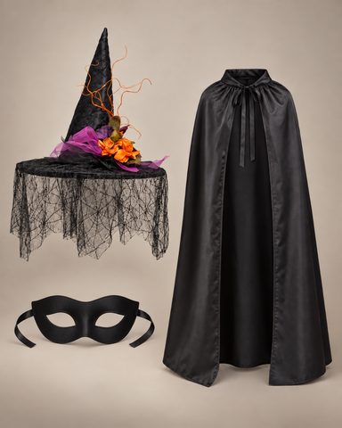 Orange Floral Witch Costume Set
