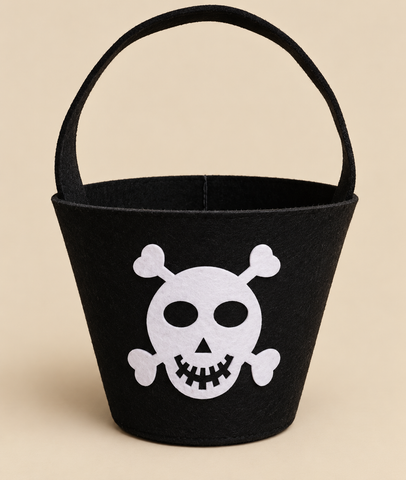 Skull & Crossbones Trick-or-Treat Bucket