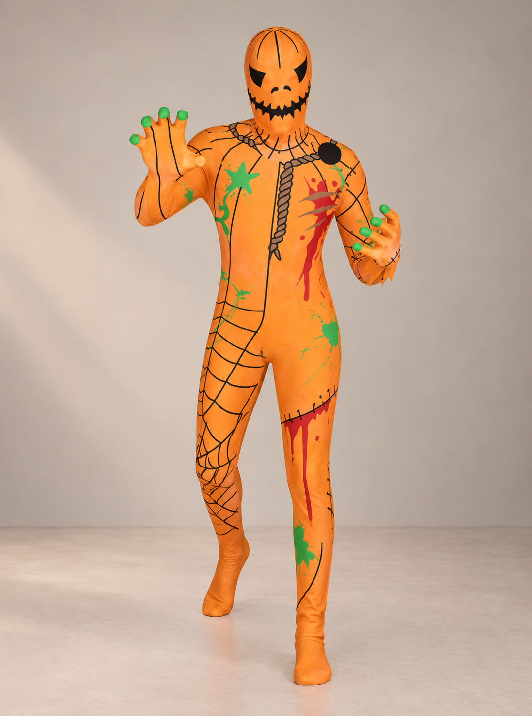 Halloween pumpkin monster costume