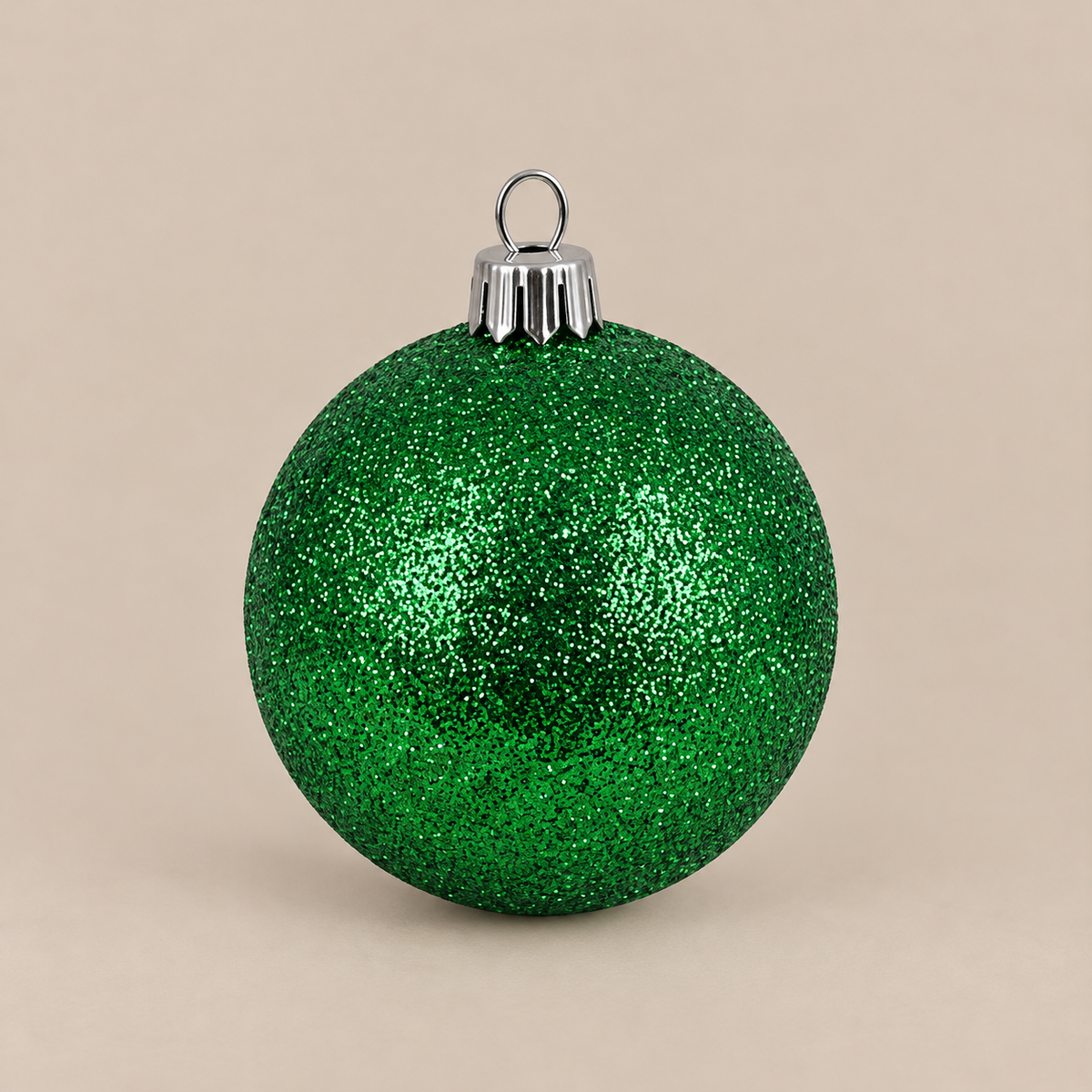 Green Glitter Christmas Ball Ornament