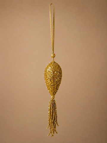 Gold Teardrop Tassel Ornament