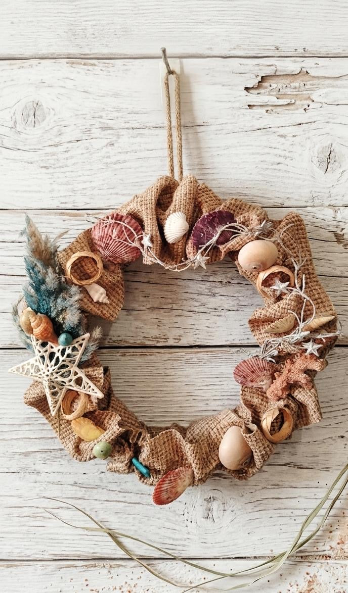 Rustic Coastal Shell Wreath