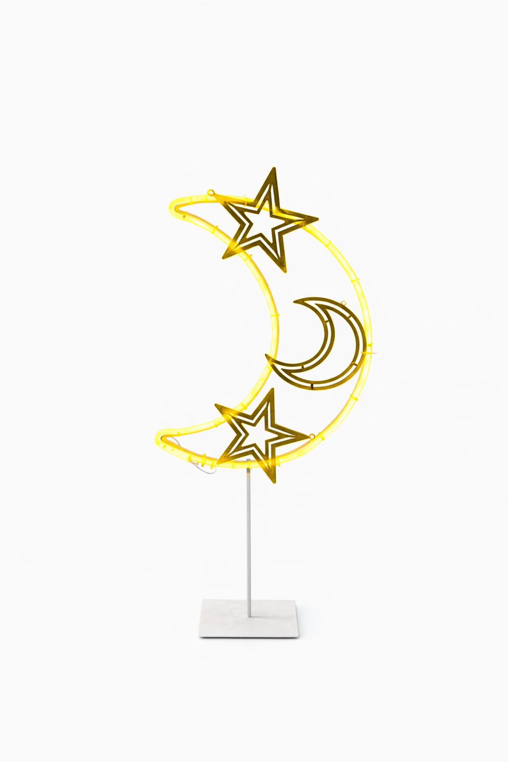 Illuminated Crescent with Twin Stars – Standing Figure