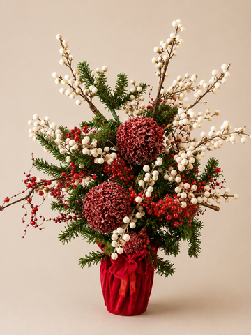 Red & White Berry Christmas Arrangement