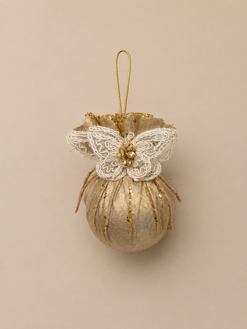 Champagne Gold Floral Bauble