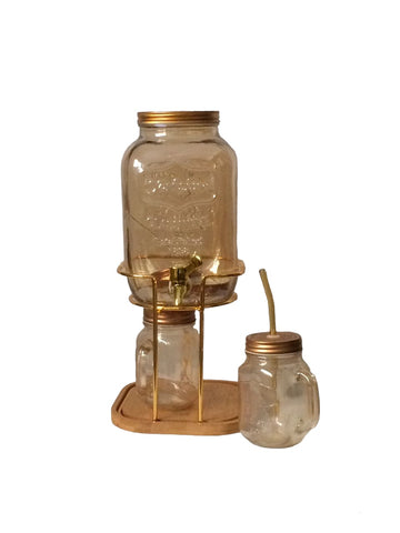 Dispenser Jar With Two Mugs 10 x 42 cm