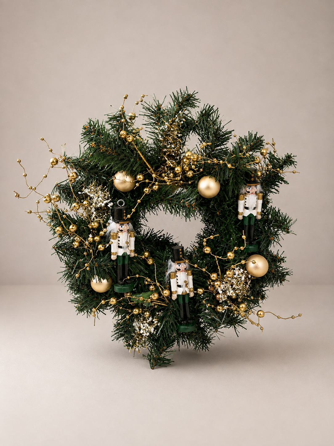 Nutcracker Gold Christmas Wreath