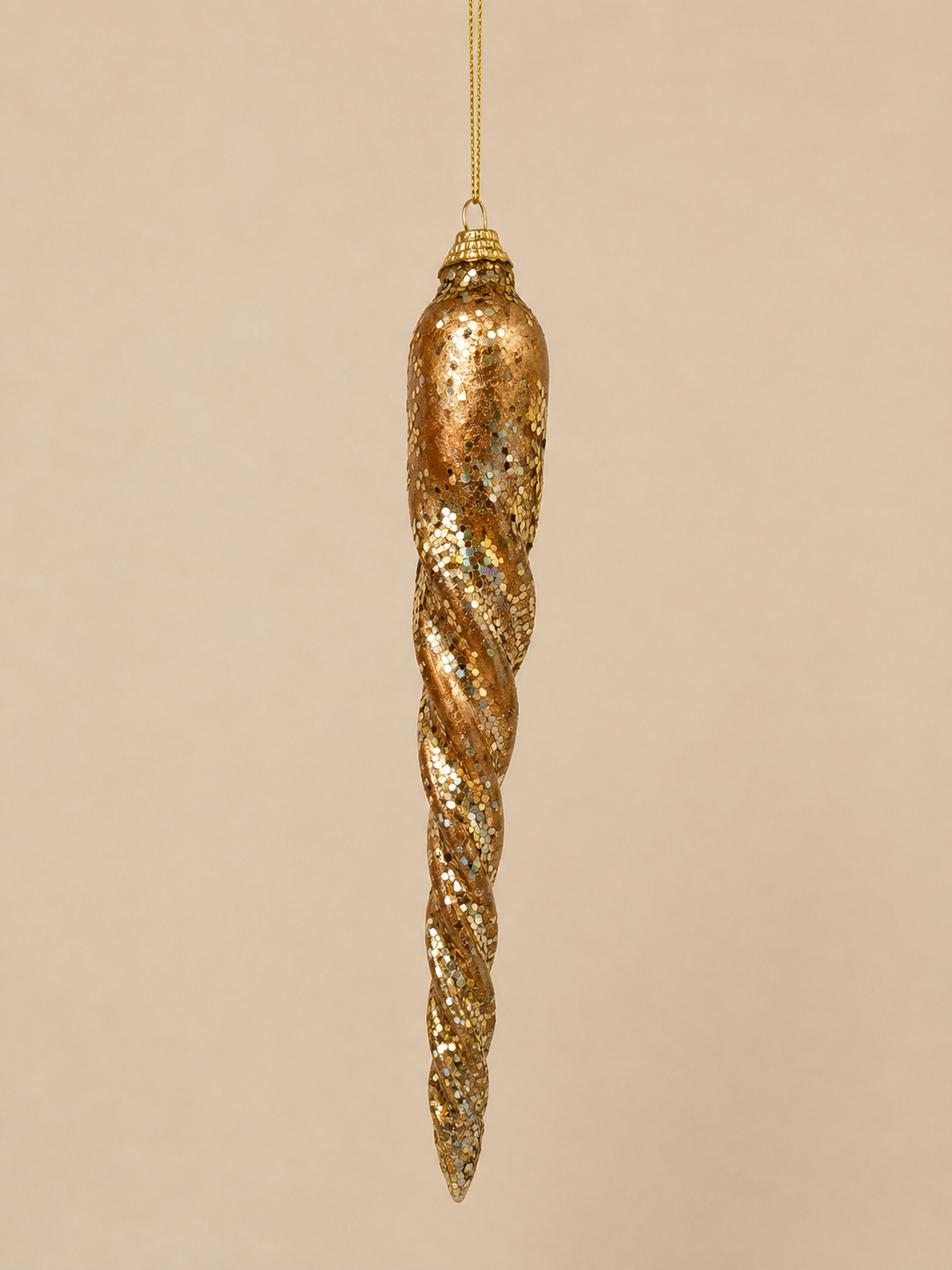 Gold Twisted Icicle Ornament