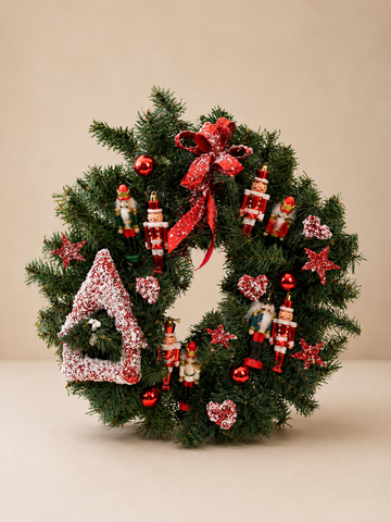 Nutcracker Red Christmas Wreath