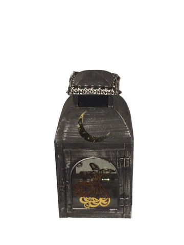 Vintage Dark Grey Ramadan Lantern 15 x 28 cm