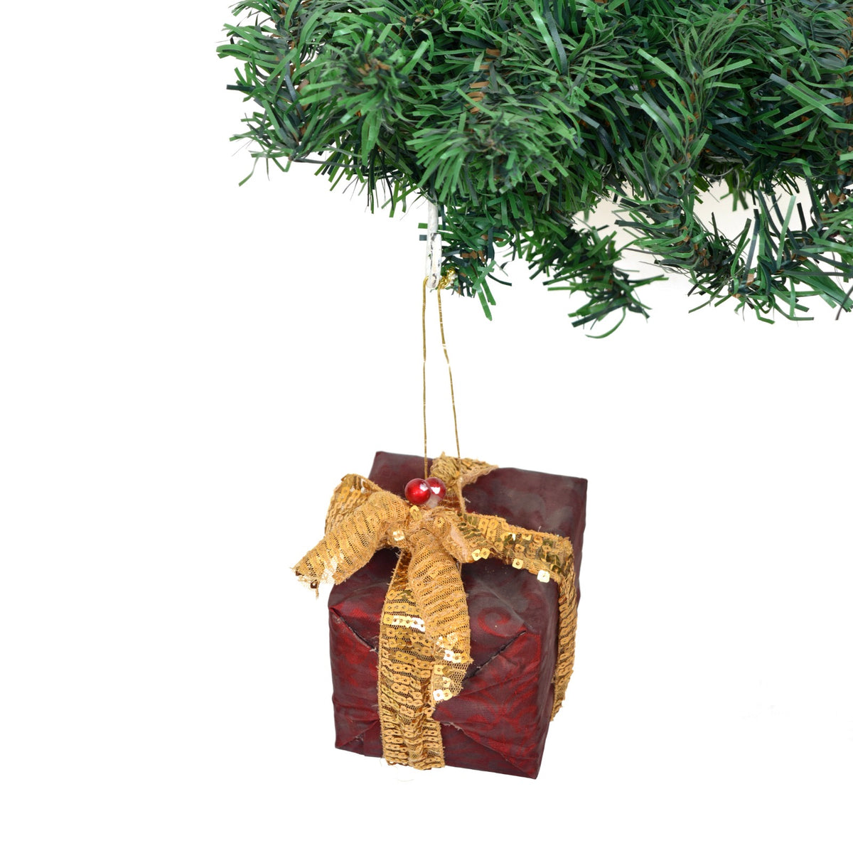 Red & Gold Gift Christmas Ornament