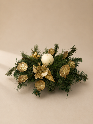 Golden Glow Christmas Centerpiece