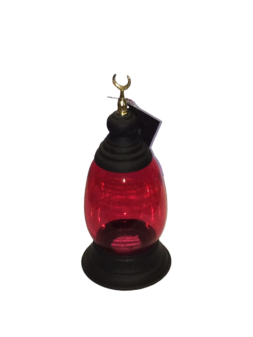 red glass vase